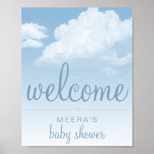 Póster Bienvenida a Fluffy Cloud Raindrop
