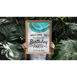 Póster Bienvenida a Geode del Feliz Cumpleaños Fiesta Ver