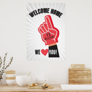 Póster Bienvenida a Homeb Poster misionero devuelto