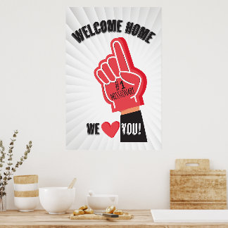 Póster Bienvenida a Homeb Poster misionero devuelto