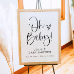 Póster Bienvenida a JOLIE Modern Boho Oh Baby Baby Shower<br><div class="desc">Este cartel de bienvenida para bebés "Oh Baby" incluye una tipografía escrita a mano y un diseño minimalista moderno. Este signo de bienvenida es perfecto para una ducha de bebé con una temática mínima y neutra desde el punto de vista del género o puede ser utilizado para cualquier otro evento...</div>