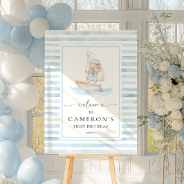 Póster Bienvenida a la banda azul del oso marino