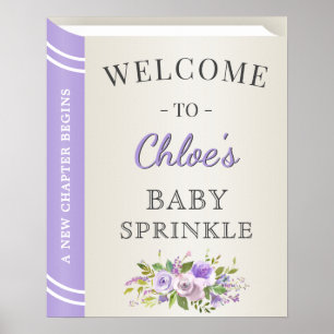 Póster Bienvenida a la bebé de la espoleta del libro de l