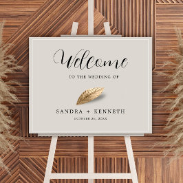 Póster Bienvenida a la Boda Clásica y Elegante