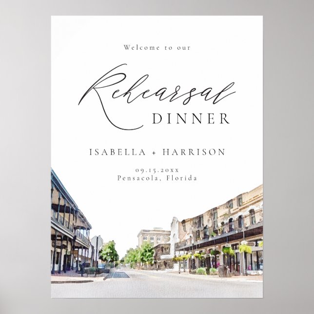 Póster Bienvenida a la boda de destino de la línea aérea  (Frente)