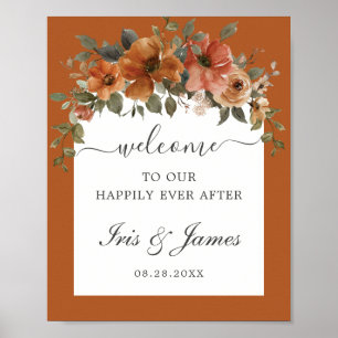 Póster Bienvenida a la boda de la boda de la boda de la f
