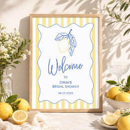 Póster Bienvenida a la boda de la Costa Amalfitana con cí