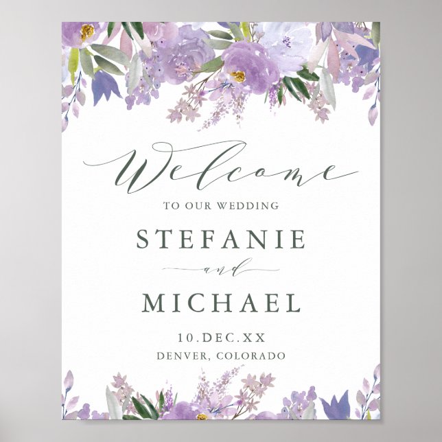 Póster Bienvenida a la Boda Floral Primaria de los Pueblo (Frente)