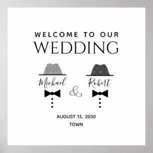 Póster Bienvenida a la boda gay