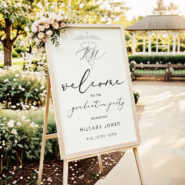 Póster Bienvenida a la caligrafía moderna del partido de 