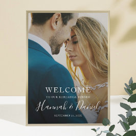 Póster Bienvenida a la cena de Boda fotográfico completo 