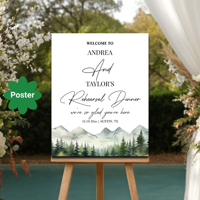 Póster Bienvenida a la cena de Montañas Pinas (Subido por el creador)