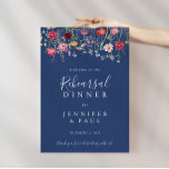 Póster Bienvenida a la cena del ensayo Boho Wildflower<br><div class="desc">Este boho ensayo de la cena con flores silvestres es perfecto para un ensayo boda moderno. El diseño se compone de una variedad multicolor de flores rosadas,  rubíes,  violetas,  violetas,  amarillas,  blancas,  violetas,  rojas y borgoñas.</div>