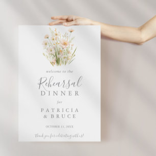 Póster Bienvenida a la cena del ensayo clásico Rubor Wild