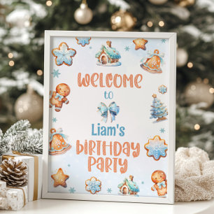 Póster Bienvenida a la cookie de cumpleaños de Little Man