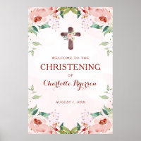 Bienvenida a la cristiandad de Chica Floral Rosa
