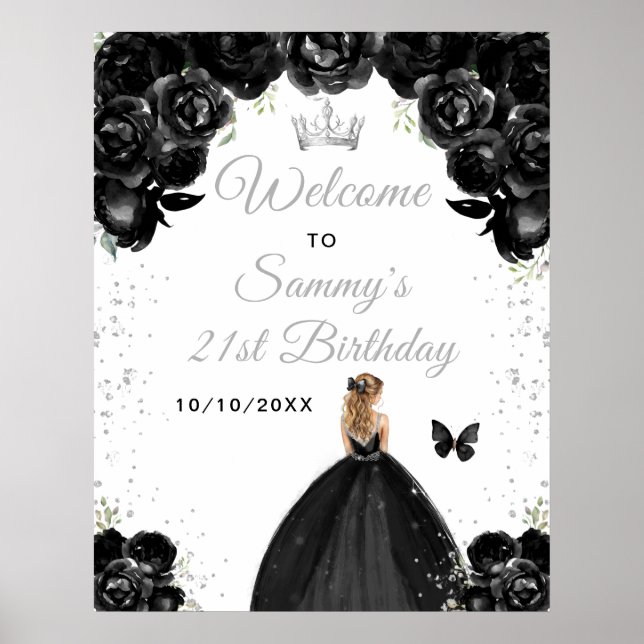 Póster Bienvenida a la cumpleaños de la princesa de cabel (Frente)