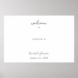 Póster Bienvenida a la Despedida de Soltera con Caligrafí