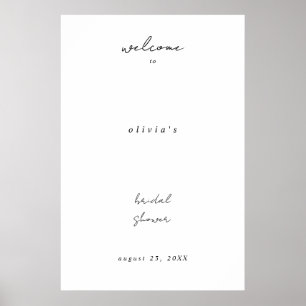 Póster Bienvenida a la Despedida de Soltera con Caligrafí