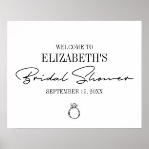 Póster Bienvenida a la Despedida de Soltera con Letra Mod