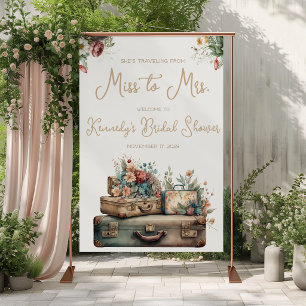 Póster Bienvenida a la despedida de soltera de Señorita a