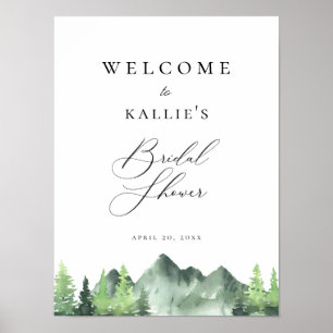 Póster Bienvenida a la Despedida de Soltera en el Bosque