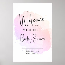 Póster Bienvenida a la despedida de soltera en tipografía