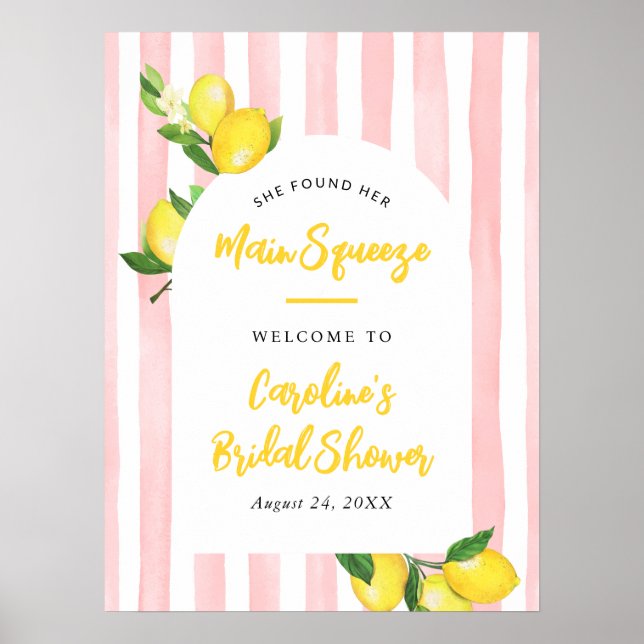 Póster Bienvenida a la Despedida de Soltera Main Squeeze  (Frente)