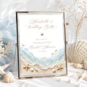 Póster Bienvenida a la despedida de soltera Seashells and