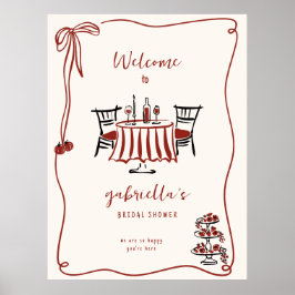 Póster Bienvenida a la Despedida de Soltera 'That's Amore