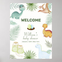 Bienvenida a la ducha de bebé Volcán Rawr Rústico 