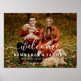 Póster Bienvenida a la ducha de boda, foto de bienvenida 