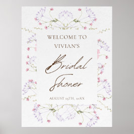 Póster Bienvenida a la ducha de flores silvestres Waterco