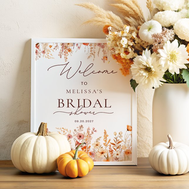 Póster Bienvenida a la ducha de la novia Boho Fall (Subido por el creador)