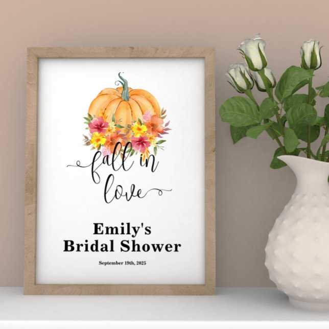 Póster Bienvenida a la ducha de la novia de la calabaza d (Subido por el creador)