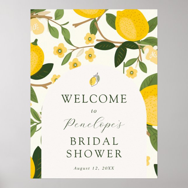 Póster Bienvenida a la ducha de la novia del principal de (Frente)