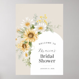 Póster Bienvenida a la ducha de marimacho y margarita