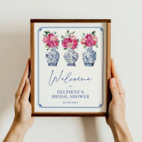 Bienvenida a la ducha de novia de Chinoiserie colo