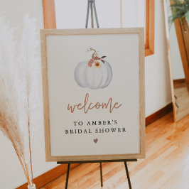 Póster Bienvenida a la ducha de novia de la piel de calab