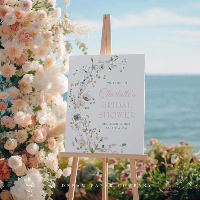 Póster Bienvenida a la ducha de novia de Rubor Wildflower (Subido por el creador)