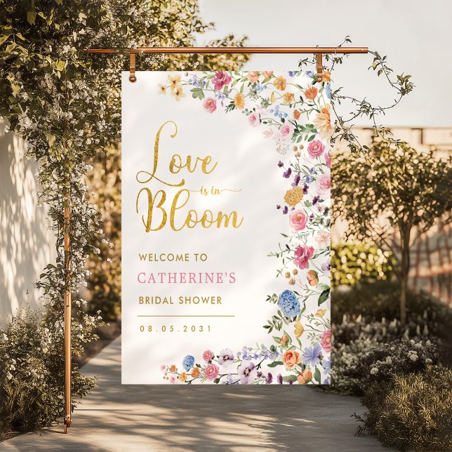 Póster Bienvenida a la ducha de novia del flor silvestre  (Subido por el creador)