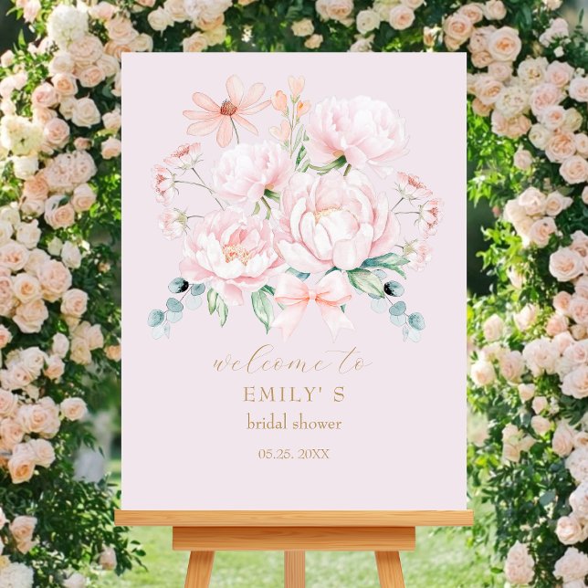 Póster Bienvenida a la ducha de novia del jardín de los p (Subido por el creador)