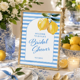 Póster Bienvenida a la ducha de novia en la costa Amalfi 
