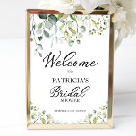 Póster Bienvenida a la ducha de novia Eucalyptus Bridal<br><div class="desc">Un eucalipto verde da la bienvenida a la ducha de novia. Fácil de personalizar con tus detalles. Ideal para la vegetación o para la ducha nupcial con temática de jardín. Por favor, contacte conmigo a través del chat si tiene preguntas sobre el trabajo artístico o necesita personalización. NOTA: Para obtener...</div>