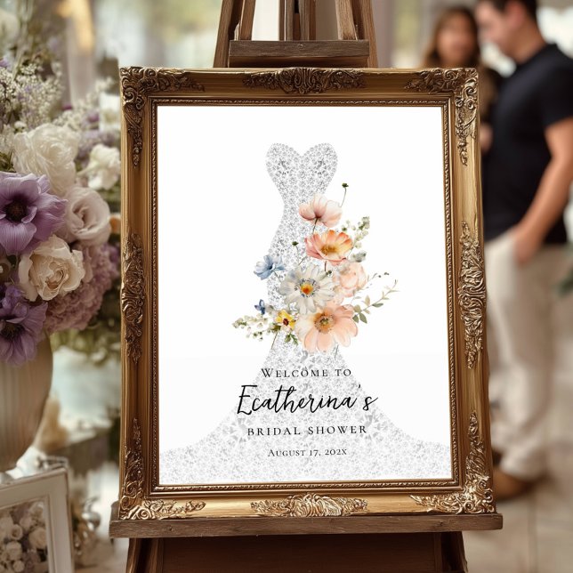Póster Bienvenida a la ducha de novia floral (Subido por el creador)