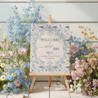 Bienvenida a la ducha de novia Océano de toile azu