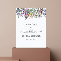 Bienvenida a la ducha de novia Prado de flores sil
