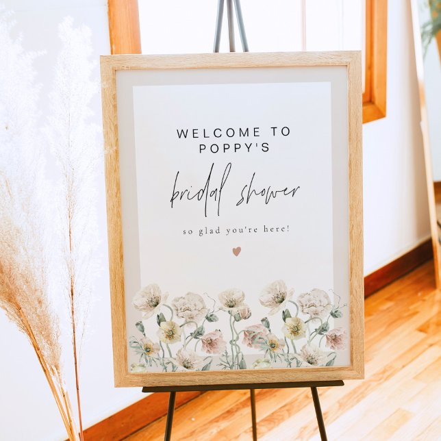 Póster Bienvenida a la ducha de novias con flores silvest (Subido por el creador)