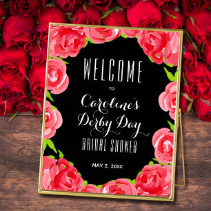 Póster Bienvenida a la ducha de novias estilo Roses Roses