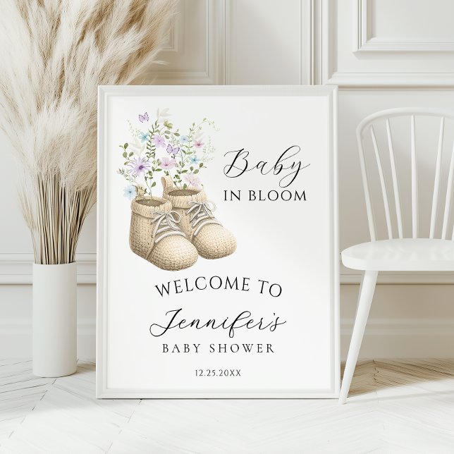 Póster Bienvenida a la ducha de zapatos de bebé Neutral B (Subido por el creador)